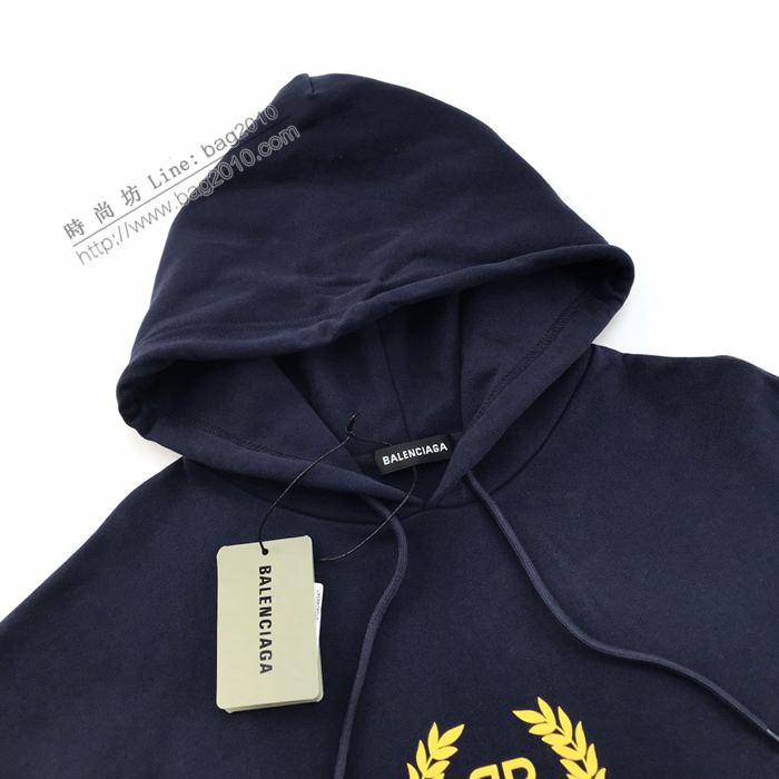 Balenciaga男裝 巴黎世家20年秋冬新款麥穗徽標印花連帽衛衣 男女同款  ydi3112